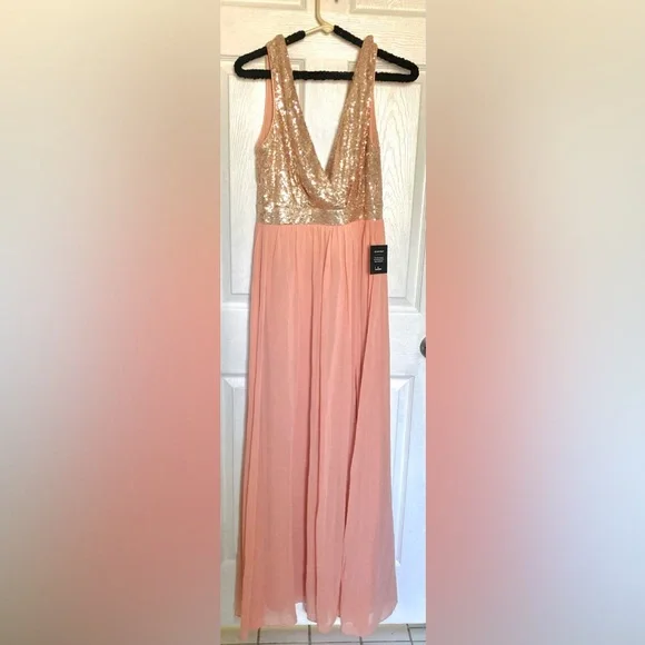 Lulus | Dresses | Lulus Rose Gold Maxi Dress | Poshmark